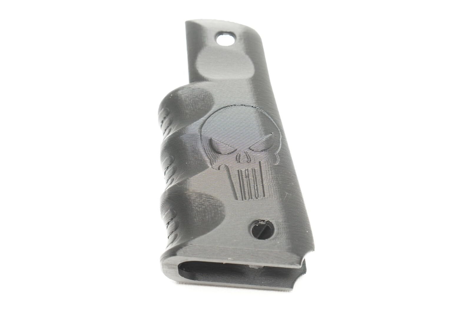 Amazon.com : 3DEXL Black Handle Grips Punisher for Colt 1911-20mm
